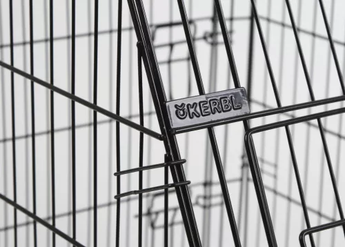 Összecsukható szállítódoboz - fekete, 75 x 52 x 61 cm, 2 ajtós