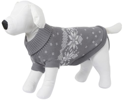 Lillehammer kutyapulóver - szürke/fehér, 30 cm, méret: XS