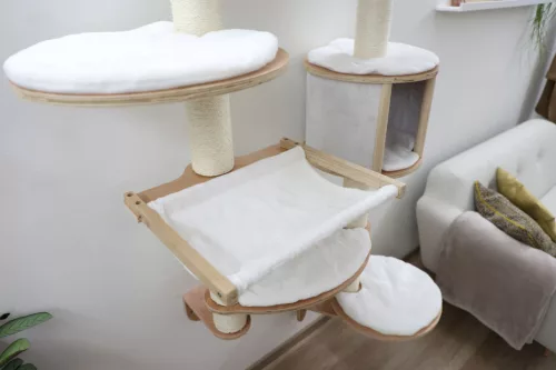 Dolomit XL macskabútor - fehér, falra szerelhető, 185 cm