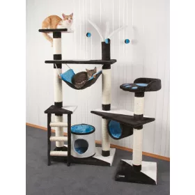 Creativ macskabútor - antracit / kék / fehér, 150 cm