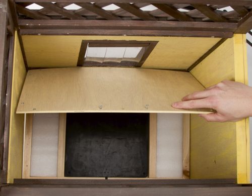 4 Évszak Deluxe hőszigetelt, fűthető macskaház ajtóval - 88 x 57 x 77 cm