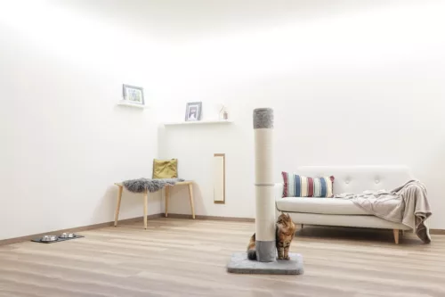 Opal Jute kaparófa - szürke, 56 x 56 x 119 cm