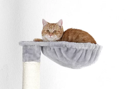 Négyszögletes macskabútor - szürke, 59 x 50 x 178 cm