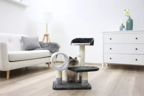 Moon macskabútor - szürke / fekete, 46 x 36 x 62 cm