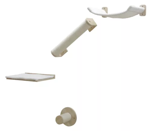 Alps mászófal macskáknak - fehér, négy részes