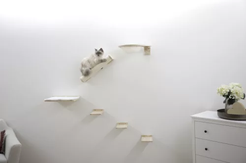 Rocky mászófal macskáknak - fehér, hat részes