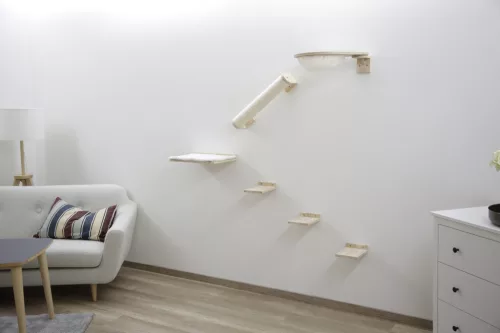 Rocky mászófal macskáknak - fehér, hat részes