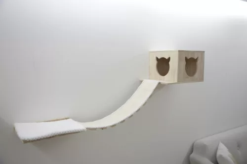Andes mászófal macskáknak - fehér, nyolc részes