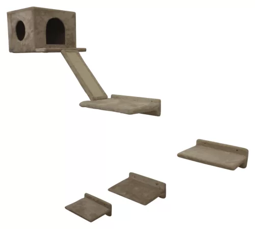 Mont Blanc mászófal macskáknak - bézs, hat részes