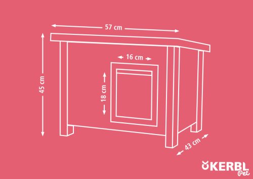 Eli ECO macskaház szilikon ajtóval - 57 x 45 x 43 cm