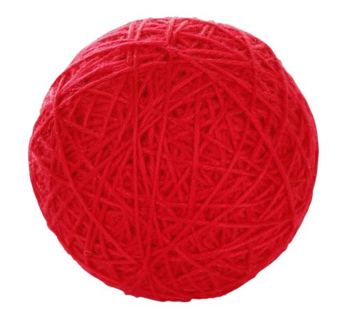 Pamut játéklabda - piros, 10 cm