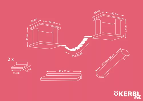 Top XL macska játszóterület - fehér