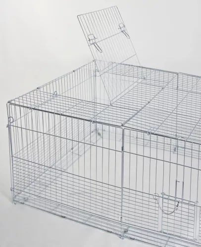 Szabadtéri ketrec fiatal állatoknak szökésgátlóval - 144 x 112 x 60 cm