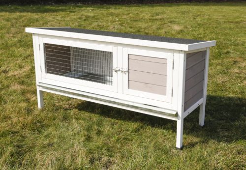 Freddy nyúlház - fehér/szürke, 116 x 45 x 62 cm