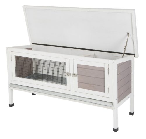 Freddy nyúlház - fehér/szürke, 116 x 45 x 62 cm