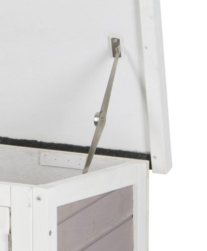 Freddy nyúlház - fehér/szürke, 116 x 45 x 62 cm