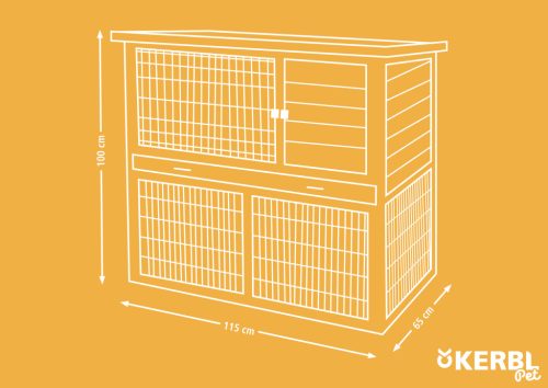 Lucky nyúlház - fém vázas, 115 x 65 x 100 cm