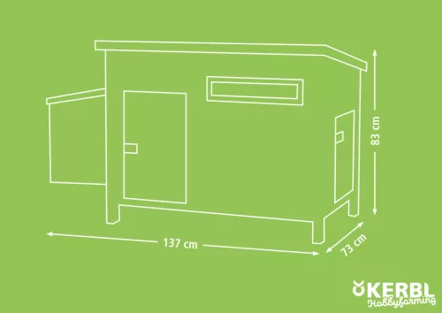 Barney Eco tyúkól - 137 x 73 x 83 cm