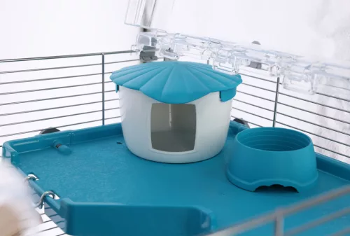 EVA 22 kisállatketrec - szürke/türkiz, 79 x 45 x 44 cm