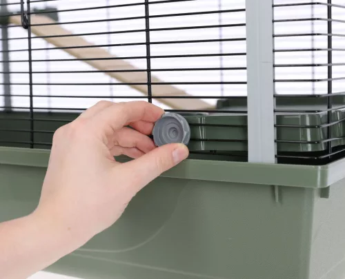 EVA 23 kisállatketrec - olivazöld / szürke, 79 x 45 x 60 cm