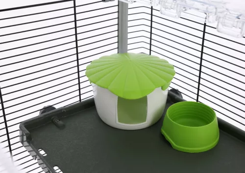 EVA 23 kisállatketrec - olivazöld / szürke, 79 x 45 x 60 cm