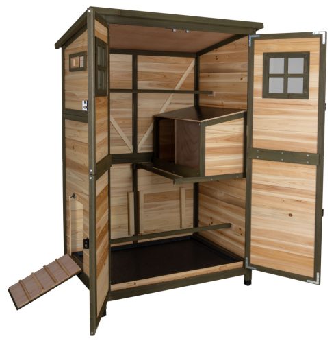 Tower fa csirkeház - 109x75x167 cm, 2 dobozos csomagolás