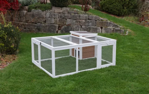 Kültéri rágcsálóketrec beépített pihenőhellyel - 132 x 102 x 59 cm