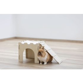   Rágcsáló kastély, létrával és párnával - 28 x 28 x 25 cm