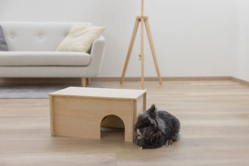 Rágcsáló búvóhely kezeletlen fából - 50 x 29 x 24 cm