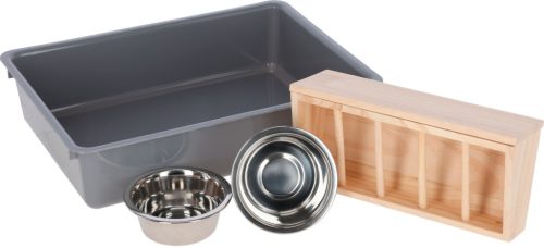 Ásó- és etetőállomás nyulaknak és tengerimalacoknak - 70 x 36 x 24 cm