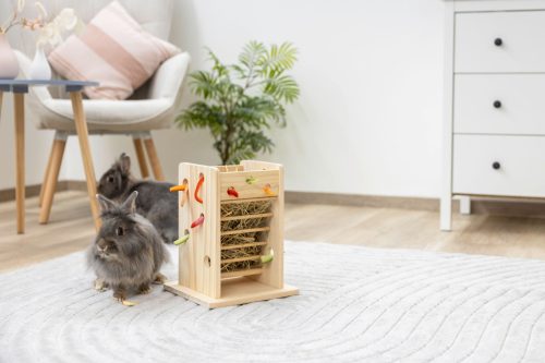 Széna- és zöldségtároló torony - 24x24x30 cm