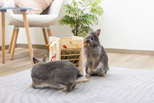 Széna- és zöldségtároló torony - 24x24x30 cm