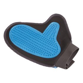   Kerbl kétoldalas szőrápoló kesztyű - kék/szürke, 23 cm