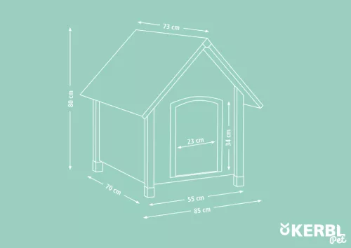 Kutyaház - 85 x 73 x 80 cm