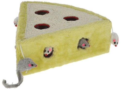 Cheesy sajt formájú sisal macskajáték - 28 x 28 x 10 cm