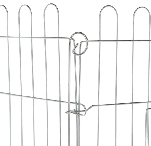 Karám kisállatoknak 6 panellel, ajtóval - horganyzott, 56,5 x 56,5 cm