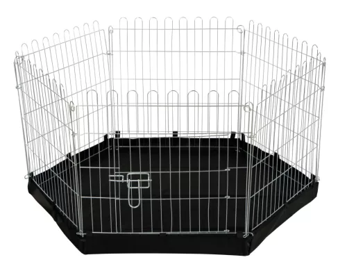 Karám kisállatoknak 6 panellel, ajtóval - horganyzott, 56,5 x 56,5 cm