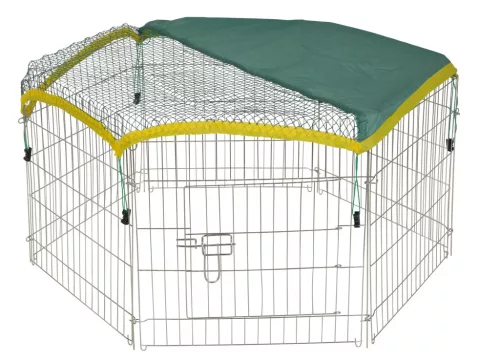 Karám kisállatoknak 6 panellel, ajtóval - horganyzott, 56,5 x 56,5 cm