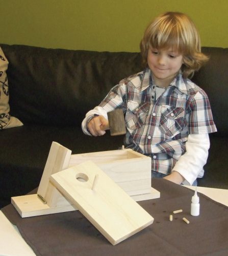 Madárház - fából, 36 x 12 x 14 cm