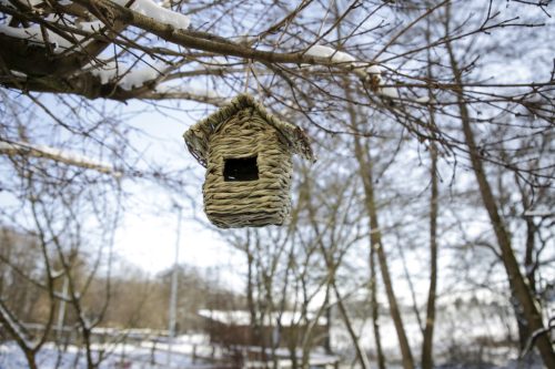 Fűház madaraknak - 17 x 11 x 17 cm