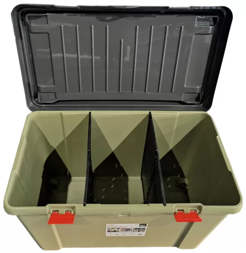 Tárolódoboz - olivazöld/grafit, 79x47x51 cm