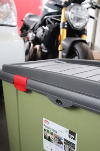 Tárolódoboz - olivazöld/grafit, 79x47x51 cm