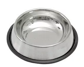 Rozsdamentes acél tál kutyáknak csúszásgátlóval - 200 ml