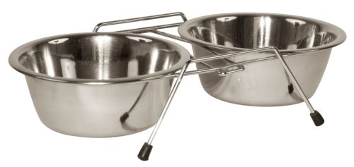 Dupla rozsdamentes acél etető kutyáknak - 2 x 1800 ml