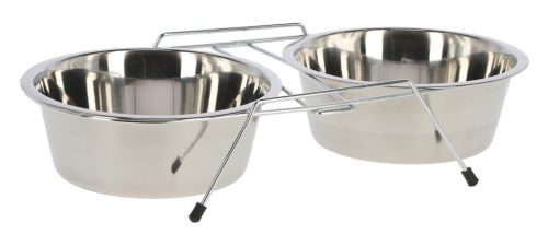 Dupla rozsdamentes acél etető kutyáknak - 2 x 900 ml