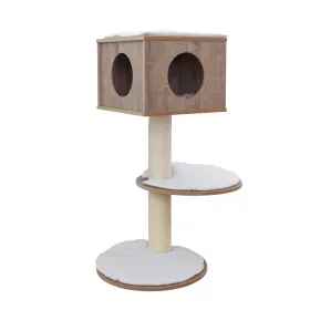   Dinari light falra szerelhető macskabútor - fehér/barna, 110 cm