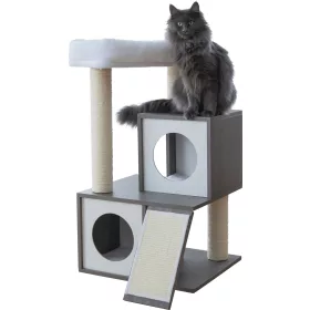 Flair macskafa - fehér / szürke, 86 cm