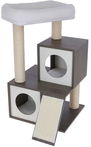 Flair macskafa - fehér / szürke, 86 cm