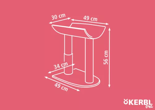 Ambiance macskafa - barna, 56 cm