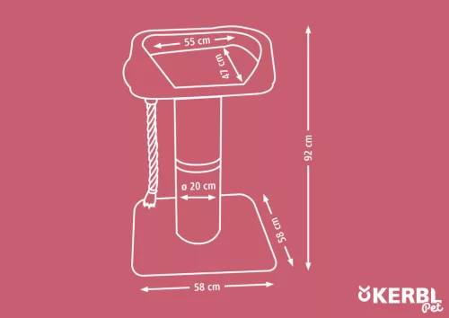 Toni macskafa XL - 58 x 58 x 92 cm